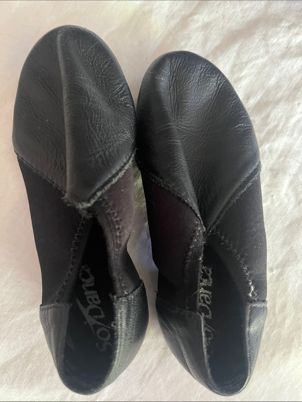 So Danca Black Leather Jazz Shoes
